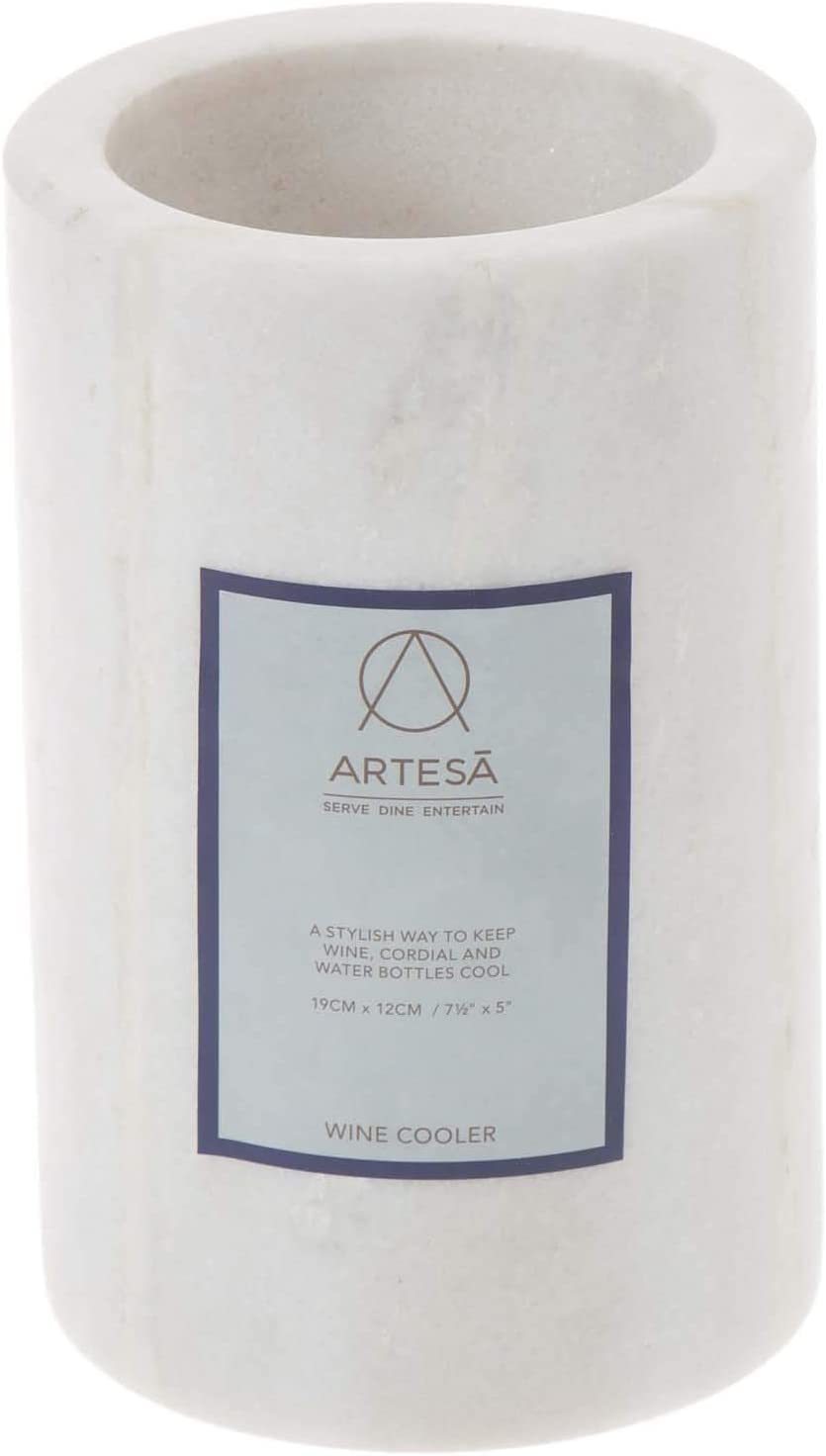 KitchenCraft artesà ARTWCOOL Marble Wine Cooler, 12 x 12 x 19 cm, White