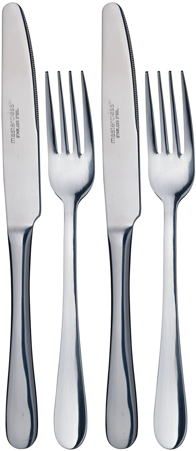 Master Class Dinner Knives and Forks (4-Piece Set)