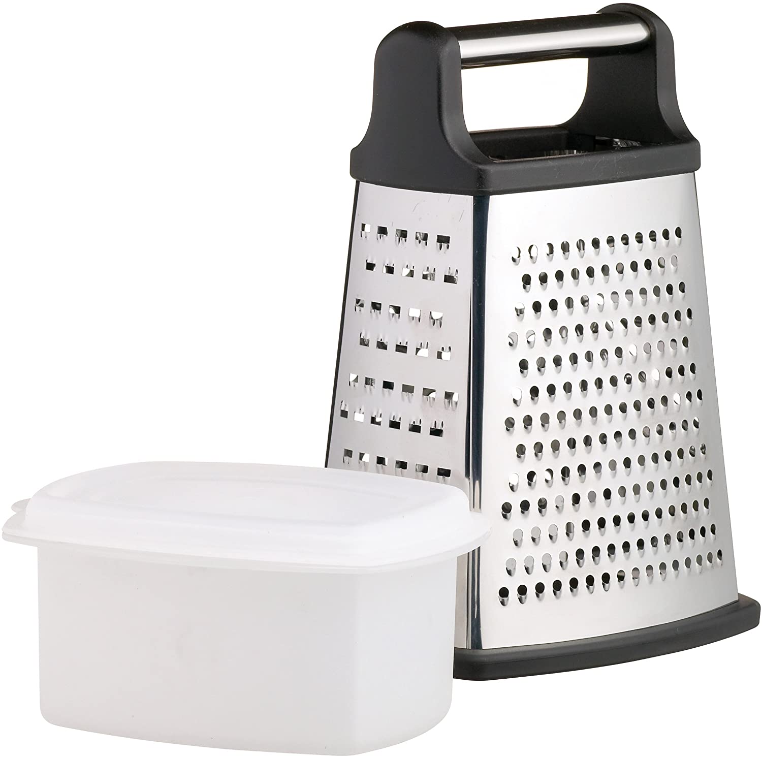 KitchenCraft Master Class Grater / Box Grater with Collecting Box, 23cm