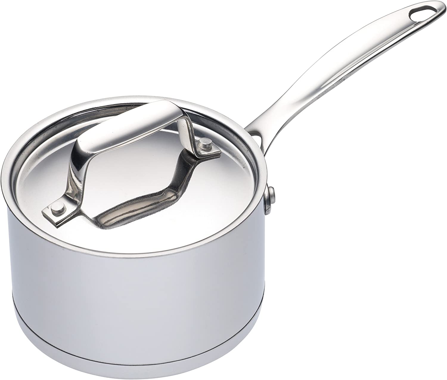 KitchenCraft Master Class Induction-Safe Stainless Steel Mini Saucepan, 8.5 cm (3.5\")