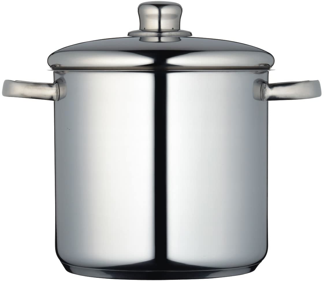 Master Class Induction-Safe Stainless Steel Stock Pot with Lid, 5.5 Litres (9.75 Pints)
