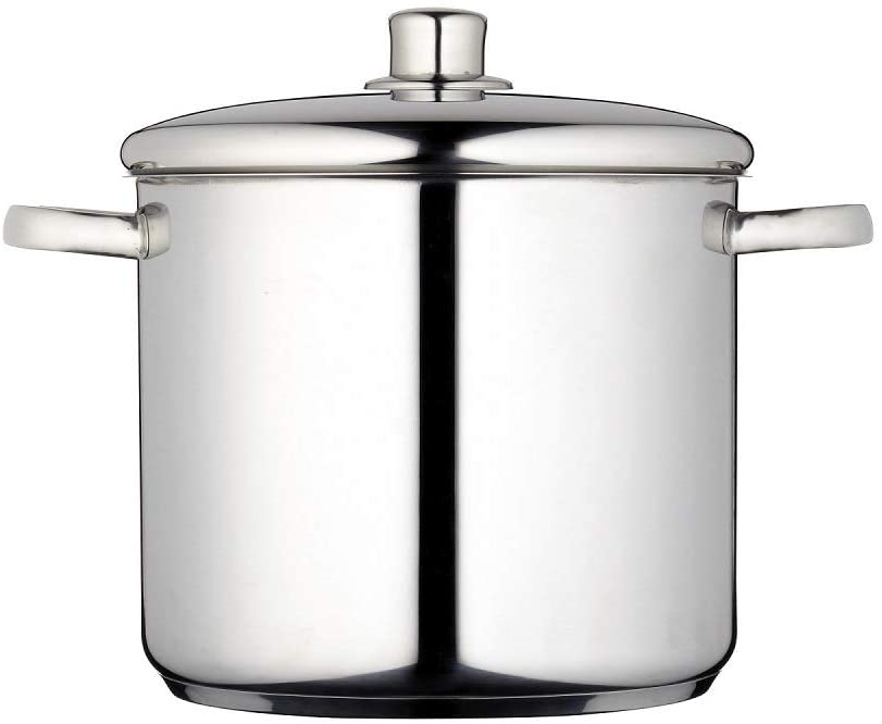 KitchenCraft Master Class Induction-Safe Stainless Steel Stock Pot with Lid, 8.5 Litres (15 Pints)