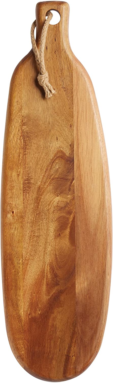 KitchenCraft Master Class Large Acacia Wood Serving Paddle / Antipasti Board, 17.5 x 60 cm (7\" x 23.5\")
