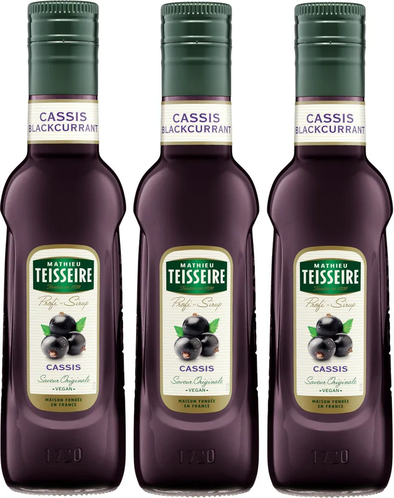 Mathieu Teisseire Getränke-Sirup Cassis 0,25L (3er Pack)
