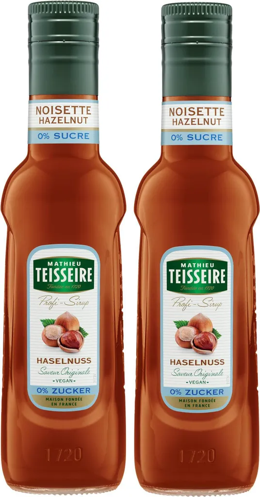 Mathieu Teisseire Getränke-Sirup Haselnuss 0% Zucker 0,25L (2er Pack)