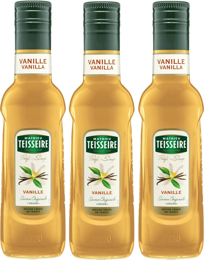 Mathieu Teisseire Getränke-Sirup Vanille 0,25L (3er Pack)