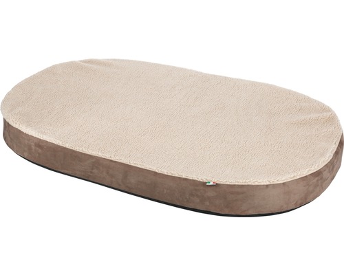 Oval memory foam mattress 100x65 cm beige
