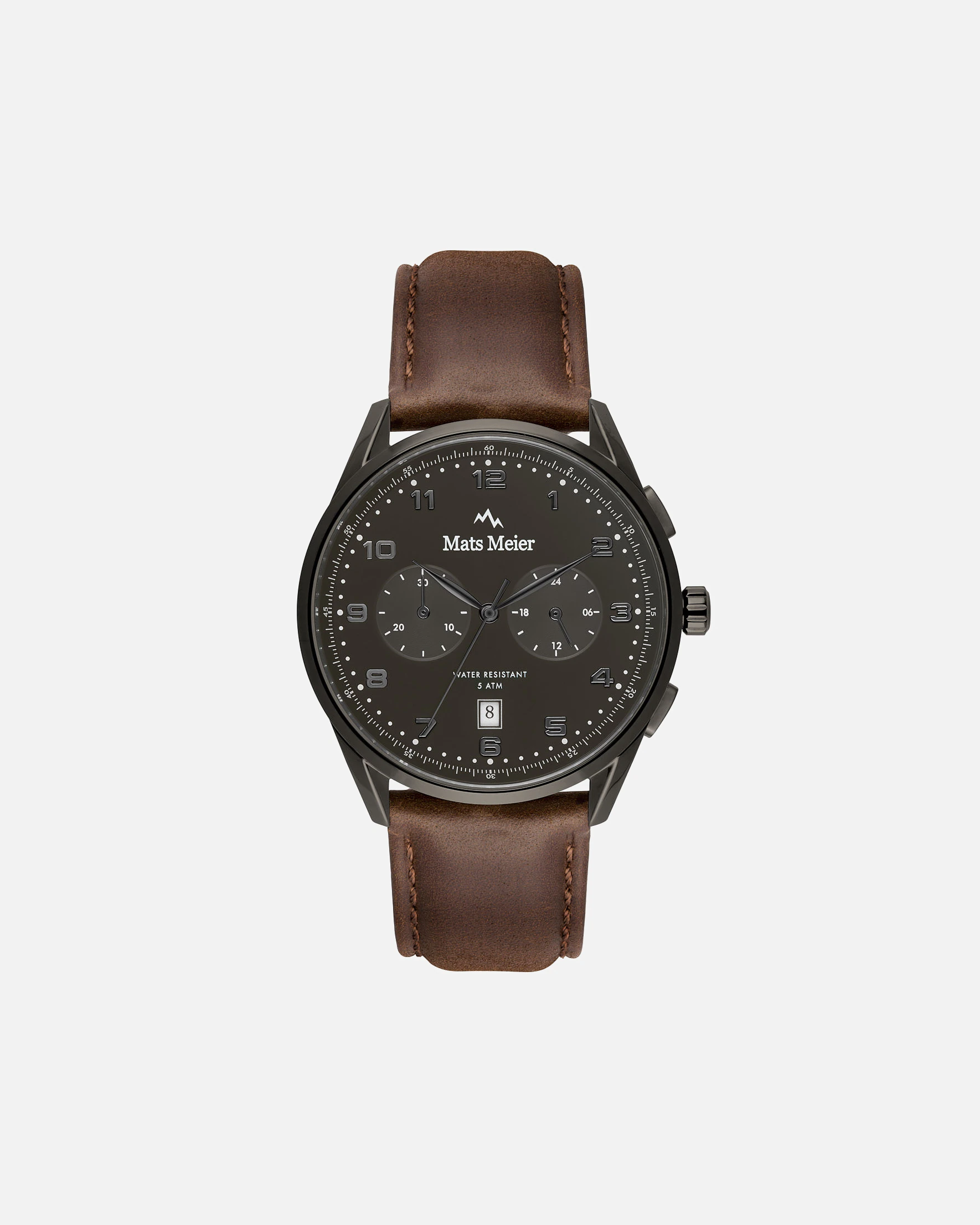 Mats Meier watch Men's watch Mats Meier Mont Vélan gray - stainless steel and leather
