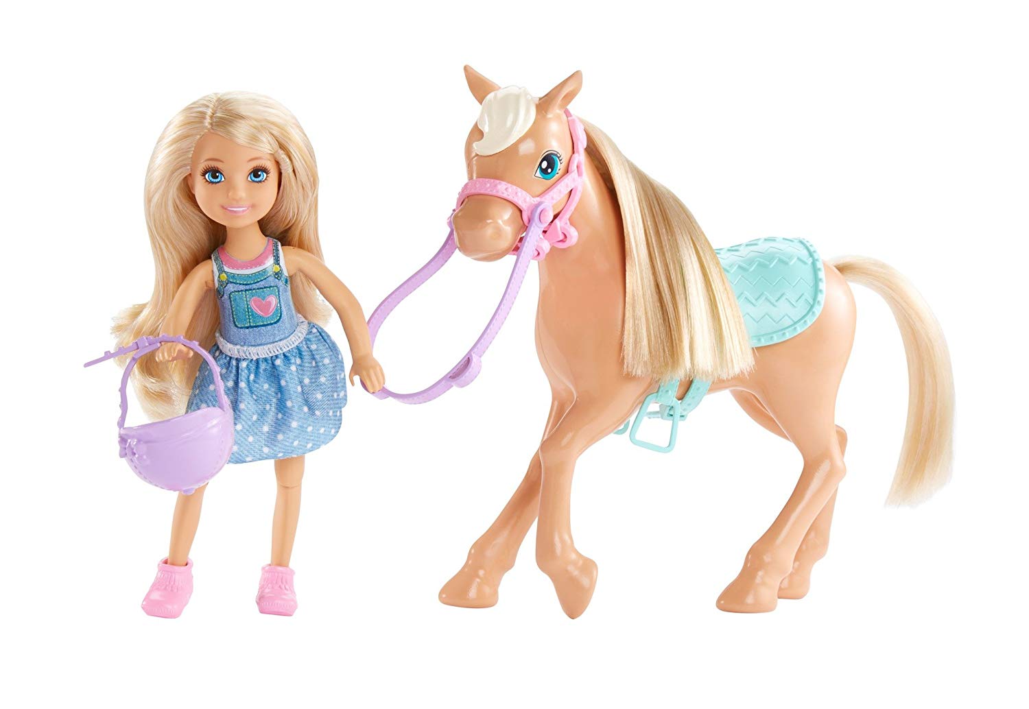 Mattel Barbie Chelsea And Pony Dyl42