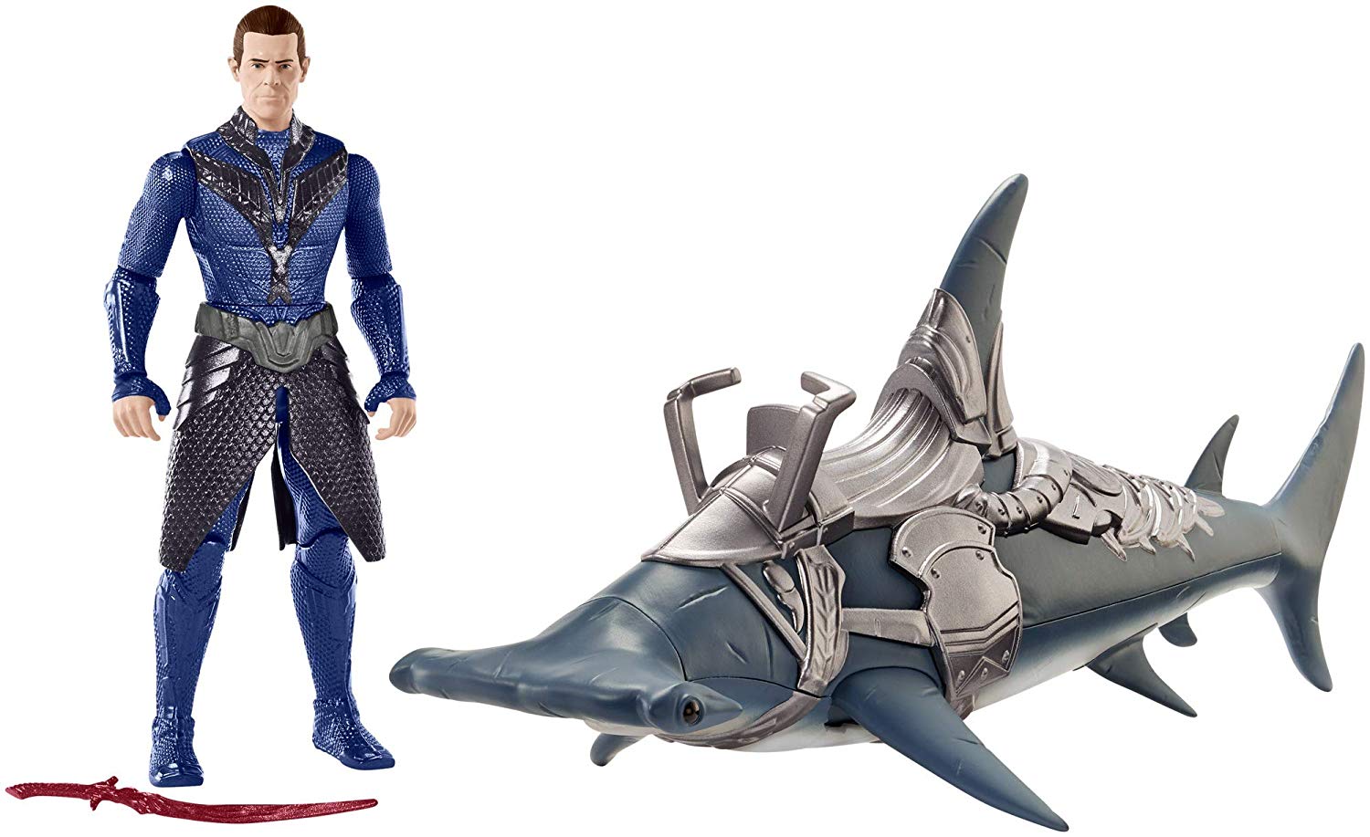 Mattel FYR96 DC Aquaman Figure Vulko with Hammer Shark and Armor 15 cm