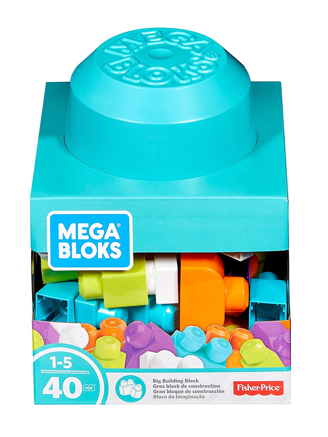 Mattel Mega Bloks Frx19 Mega Bloks Large Brick Box (40 Pieces)