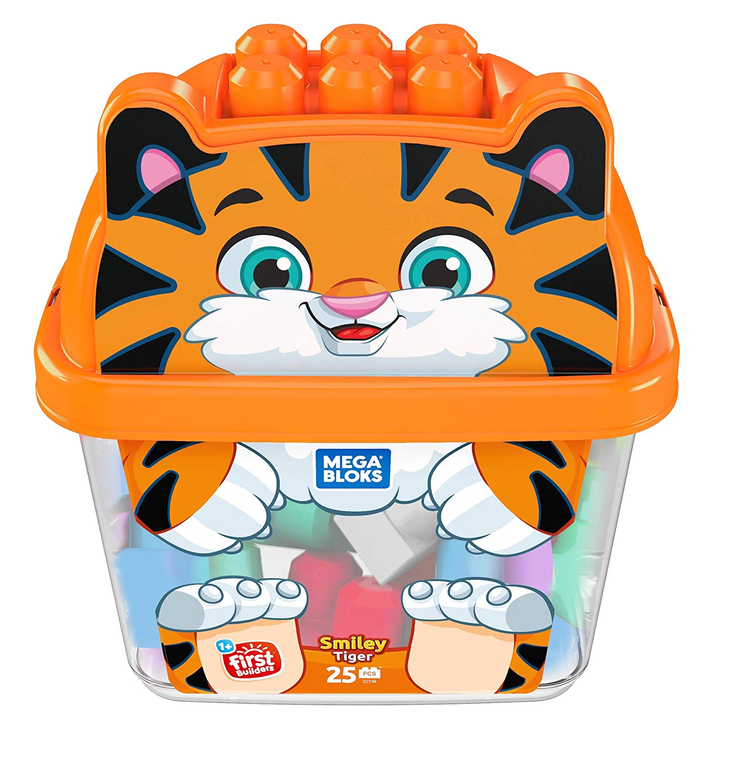 Mattel Mega Bloks Tiger Brick Box (25 Pieces)