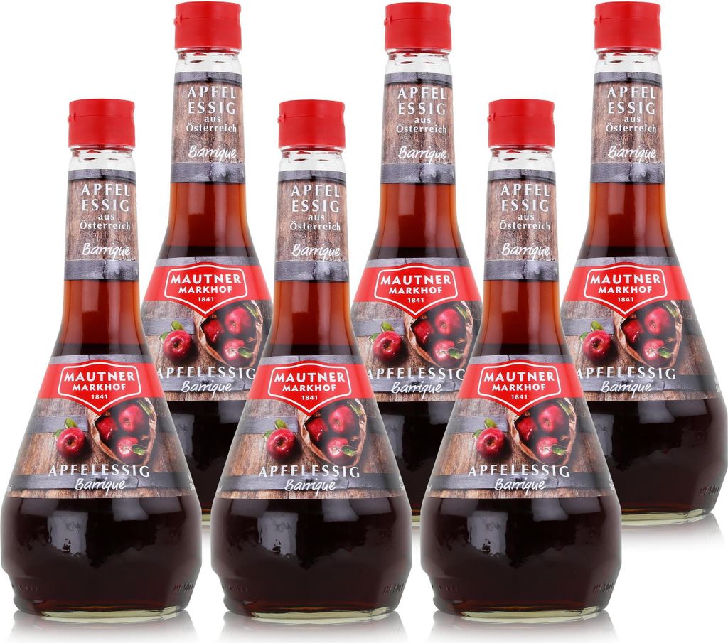 Mautner Apple Cider Vinegar Barrique 0.5L - Vinegar from Austria (6-pack)