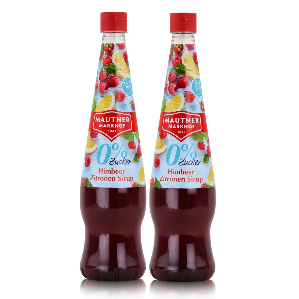Mautner Getränkesirup Himbeer Zitrone 0% Zucker 0,7L - Softdrink (2er Pack)