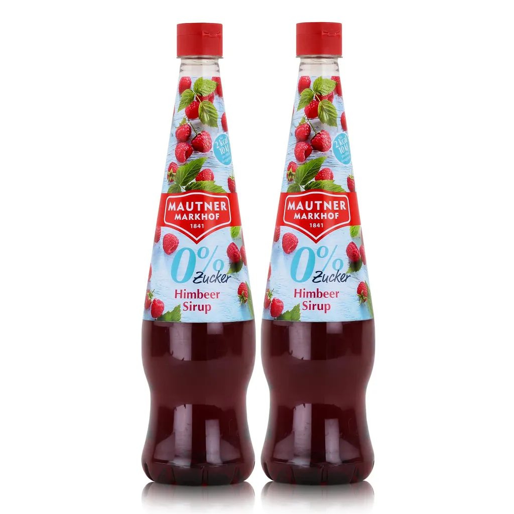 Mautner Getränkesirup Himbeere 0% Zucker 0,7L - Softdrink (2er Pack)