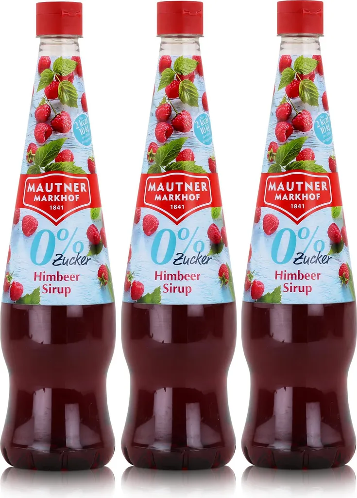 Mautner Getränkesirup Himbeere 0% Zucker 0,7L - Softdrink (3er Pack)