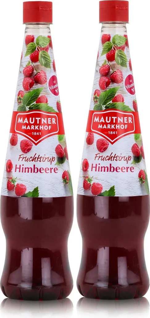 Mautner Getränkesirup Himbeere 0,7L - Softdrink, Cocktails (2er Pack)