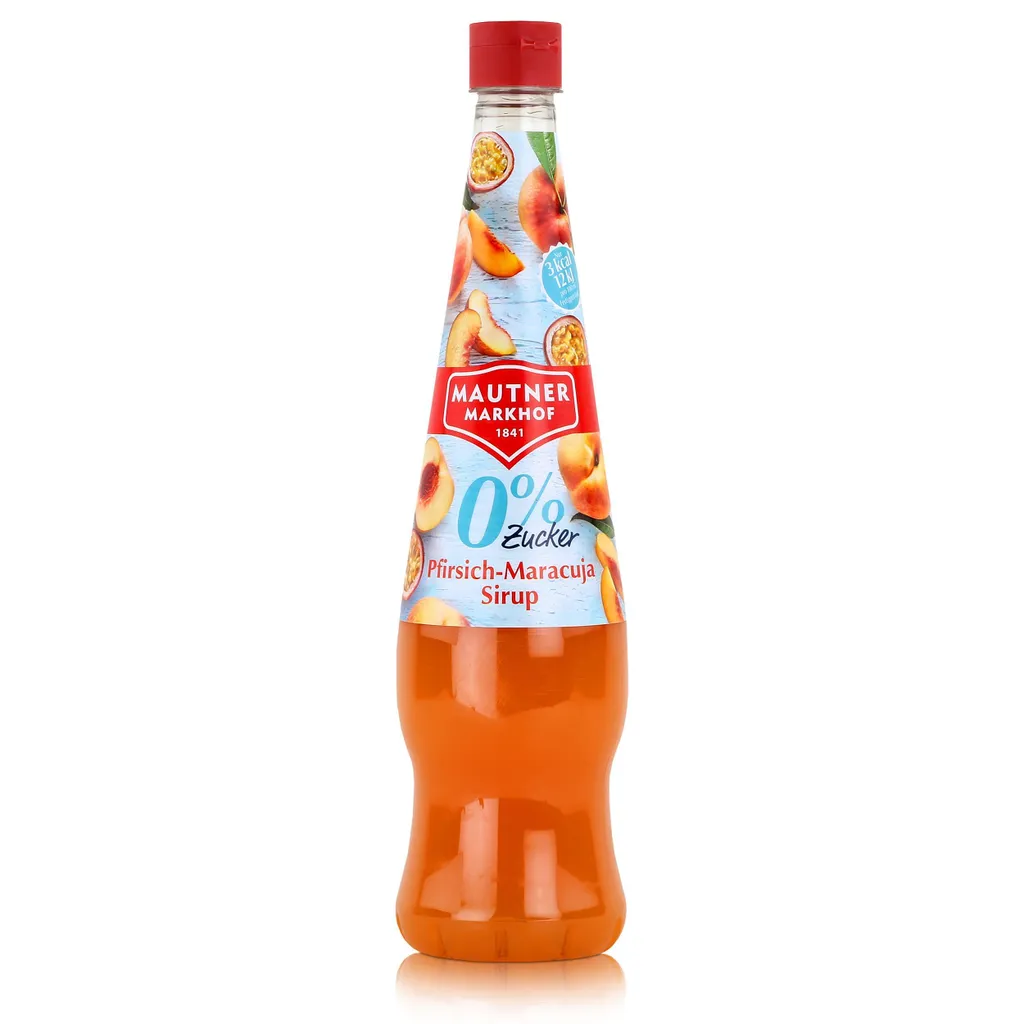 Mautner Getränkesirup Pfirsich-Maracuja 0% Zucker 0,7L - Softdrink (1er Pack)
