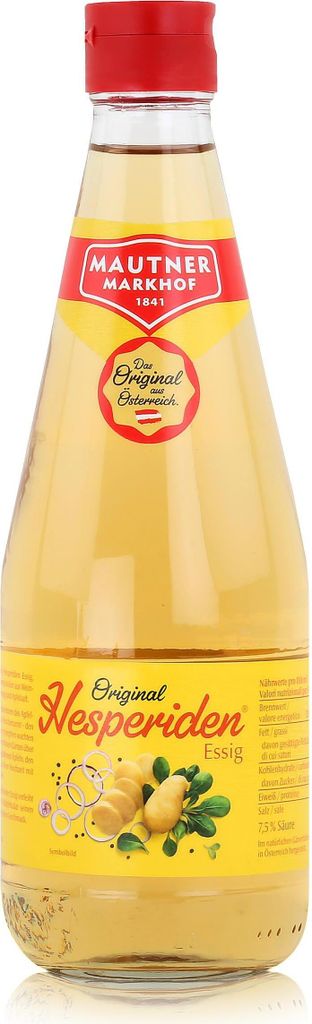 Mautner Hesperiden Vinegar 0.5L - Spirit Vinegar, Wine Vinegar & Apple Juice (1 Pack)