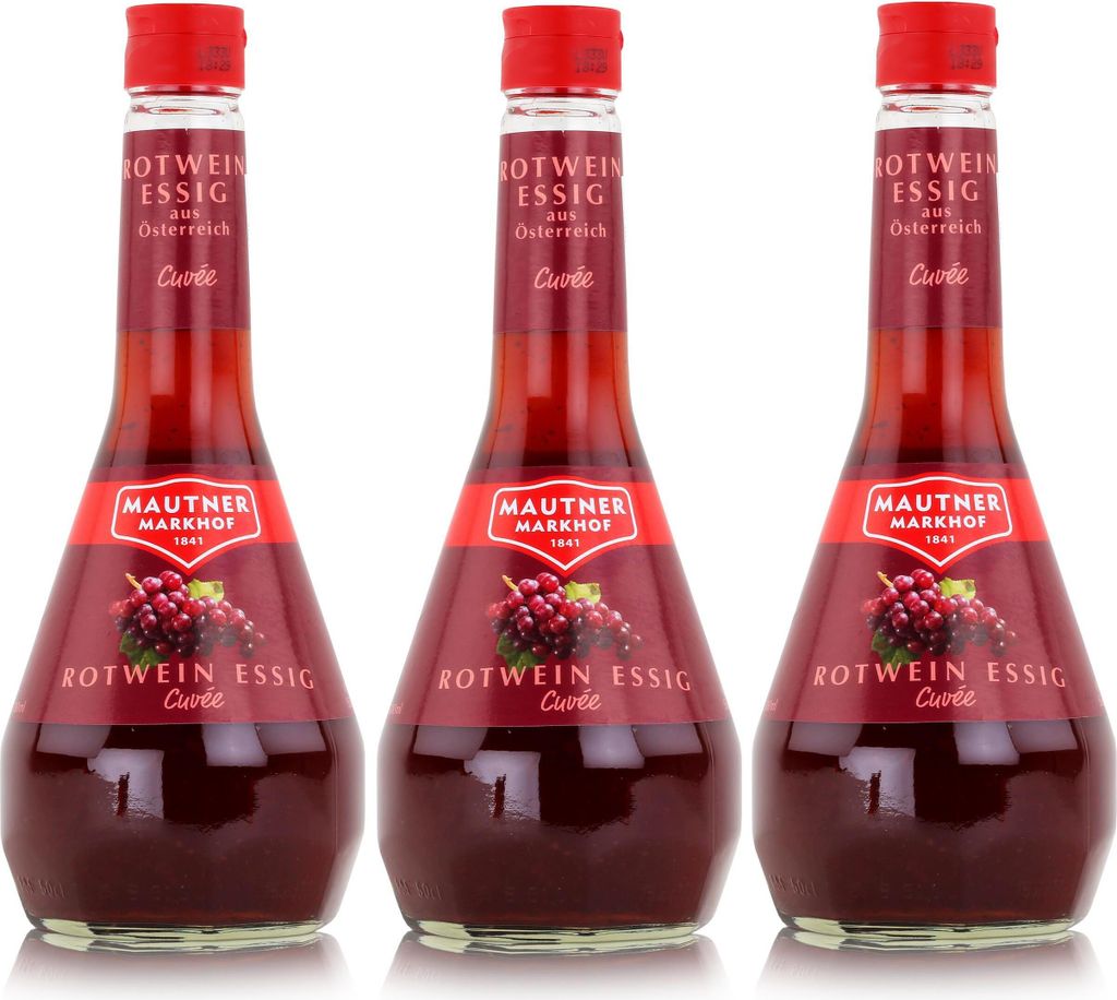 Mautner Red Wine Vinegar Cuvée 0.5L - Vinegar from Austria (3-pack)