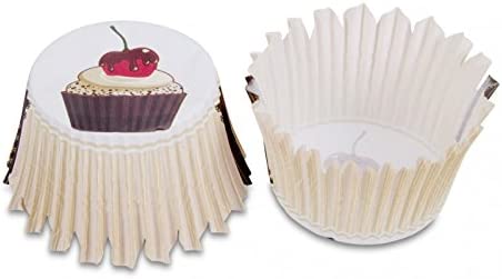 Maxi-Muffin Paper Cases with Perforated Edges (Pack of 100 Coffee House