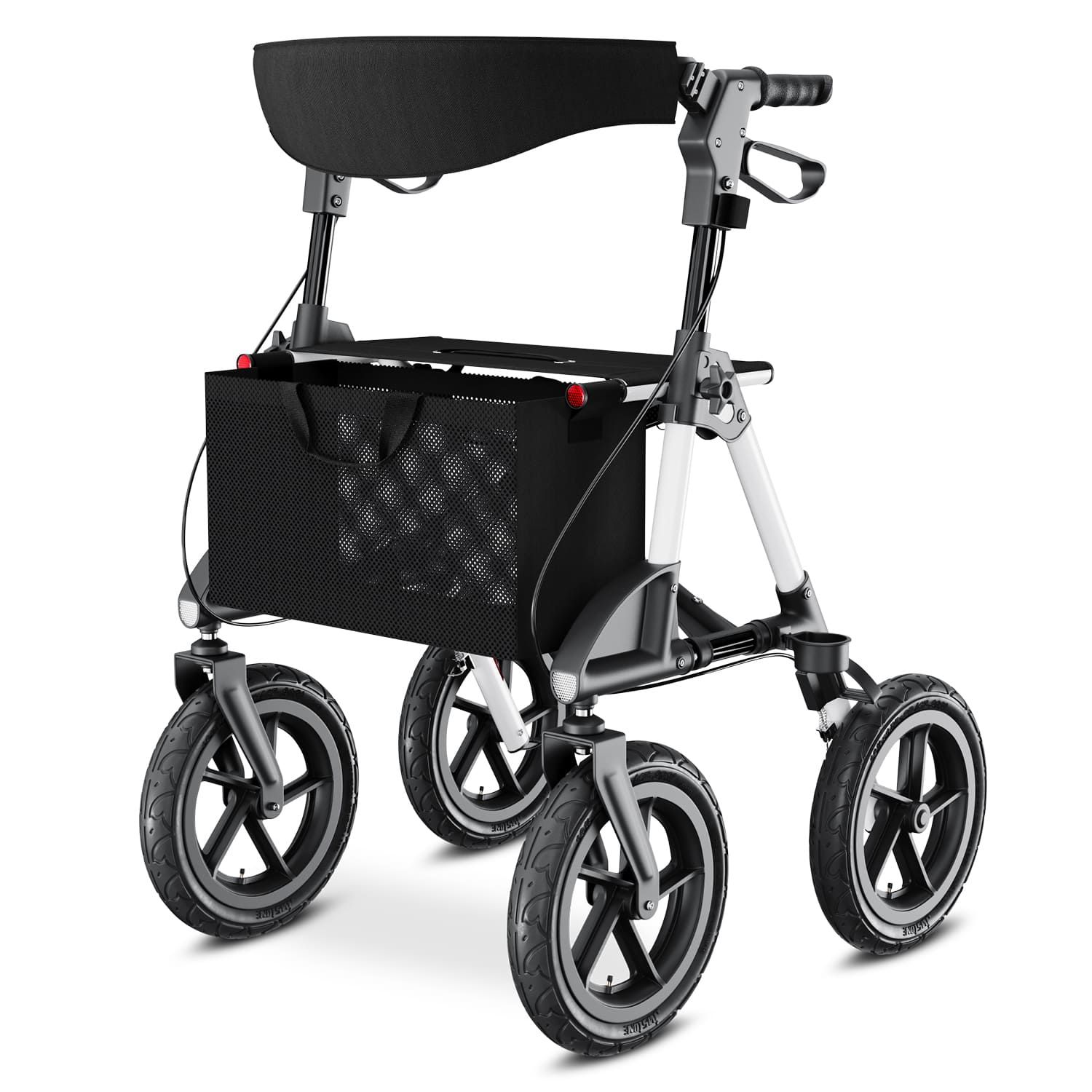 maxVitalis outdoor rollator with comfort pneumatic tires