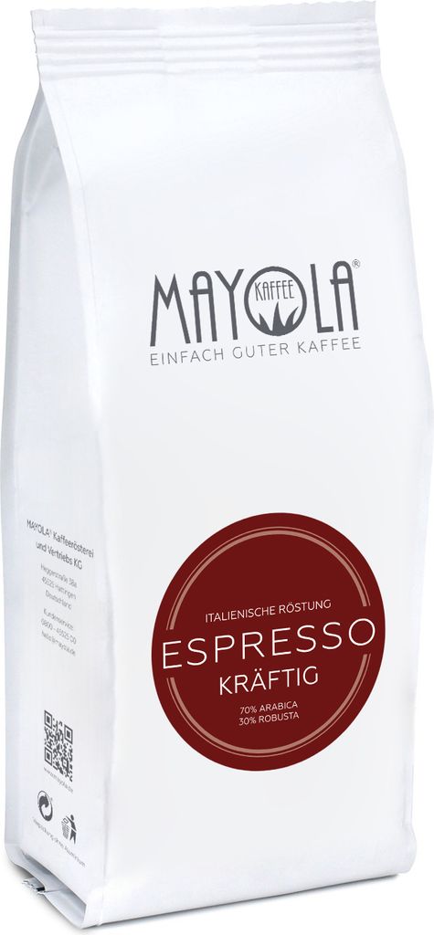 MAYOLA Espresso Strong, 250g | whole bean | fairly & sustainably produced | slow roast