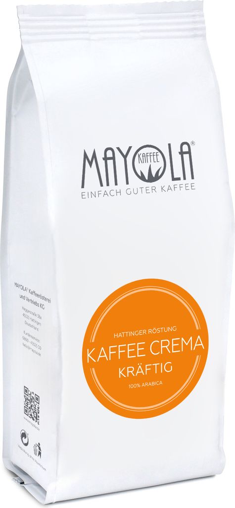 MAYOLA Coffee Crema Strong, 250g | whole bean | fairly & sustainably produced | slow roasting