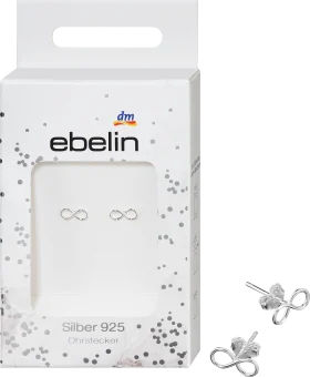 ebelin ear studs infinity sign 925 silver, 2 pcs