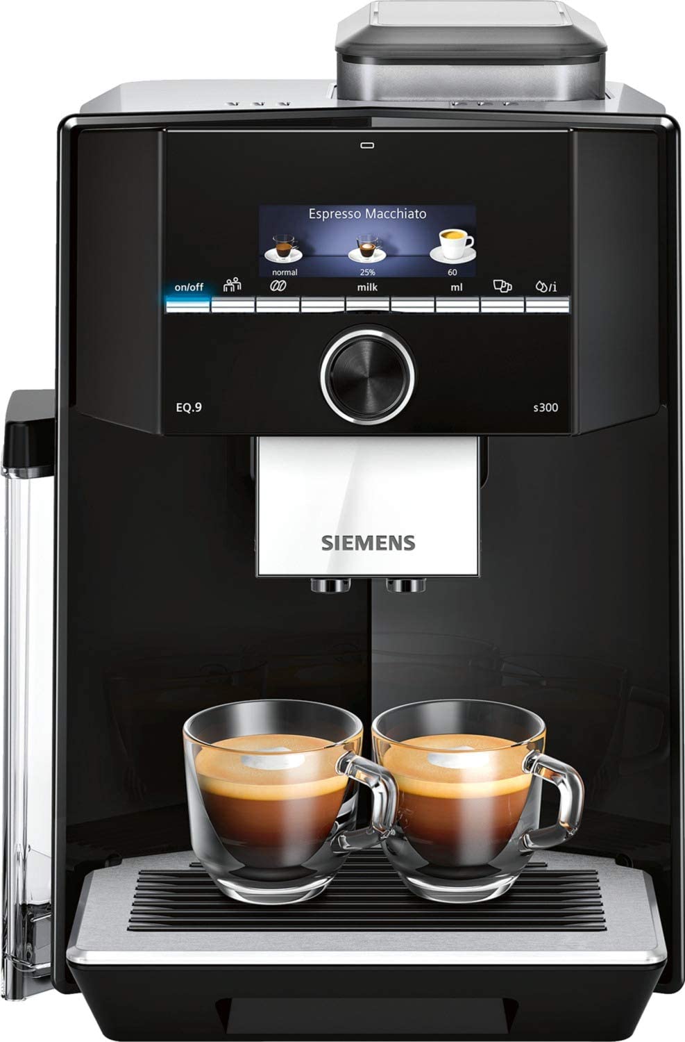 Siemens EQ.9 – Fully Automatic Coffee Machine with Touch Screen – Allows You to Prepare Two Cups at the Same Time – iAroma System and Aroma DoubleShot
