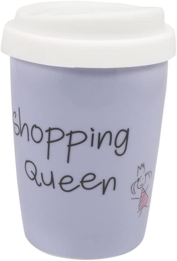 Mea Living Coffee to Go Beaker Porcelain \"Shopping Queen 250ml