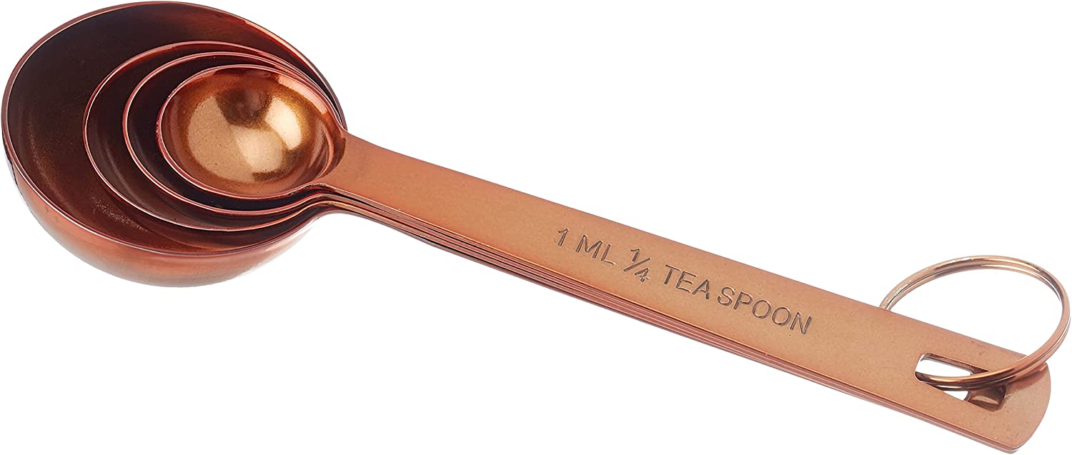 KitchenCraft Measuring Spoons – Copper – Set of 4