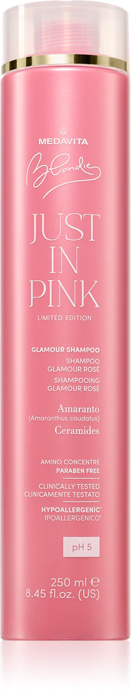 Medavita Blondie Just In Pink Shampoo for blonde hair for a brighter hair color
