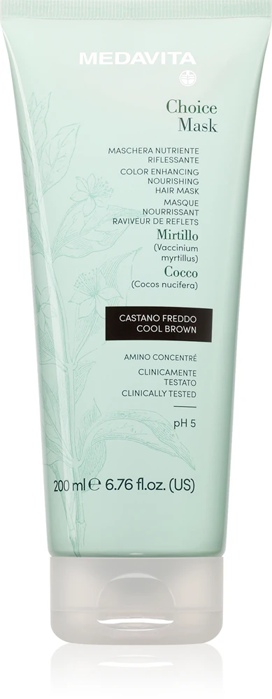 Medavita Choice Cool Brown mask with nourishing effect for colored hair