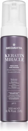 Medavita Keratin Miracle Frizz Over Hair Mousse Styling Foam for the hair