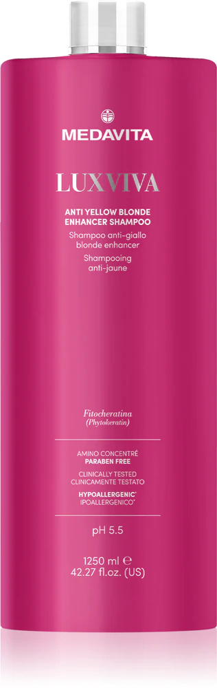 Medavita LUXVIVA Anti-Yellow Shampoo Shampoo to protect blonde hair color