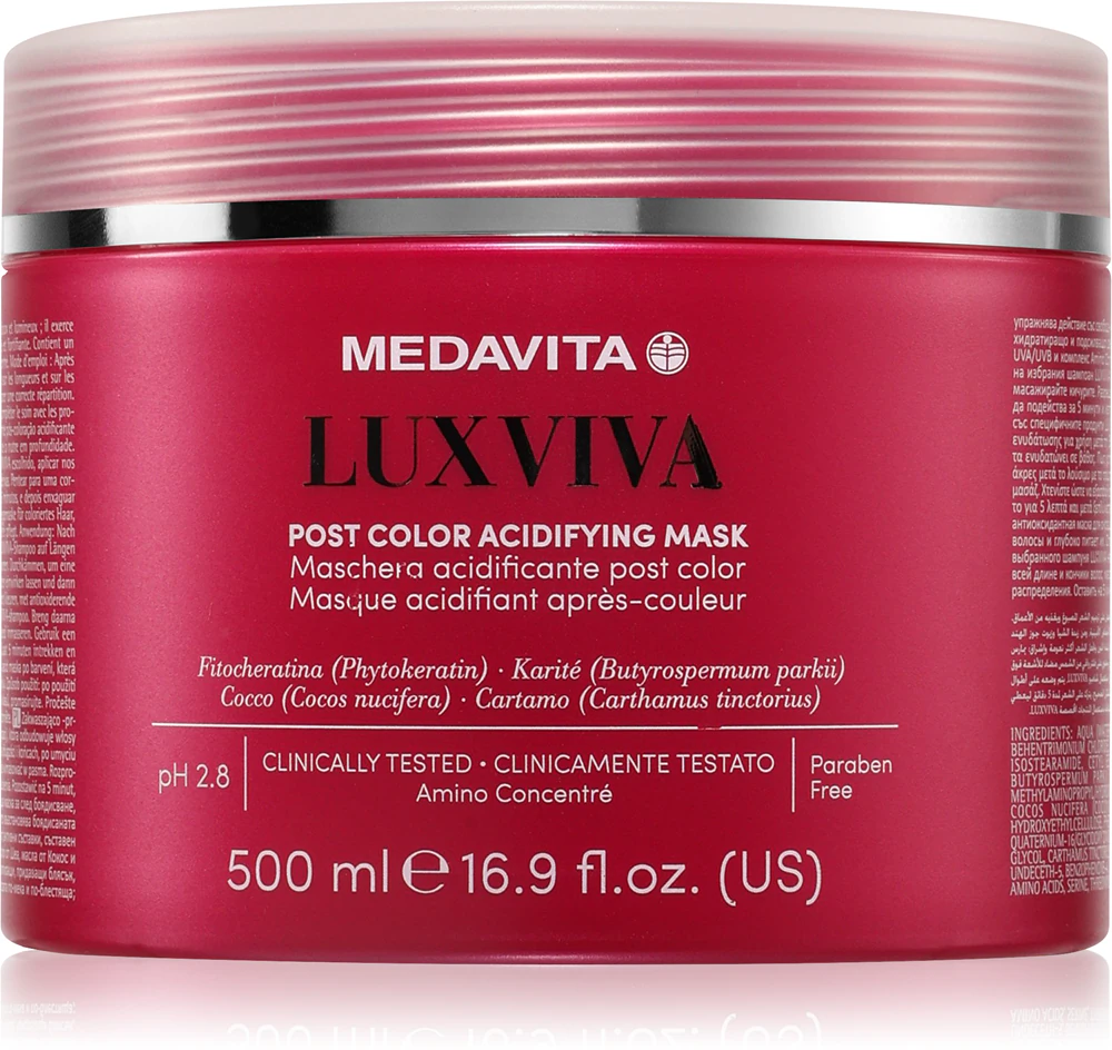 Medavita LUXVIVA Post Color Acidifying Mask Care mask for colored hair