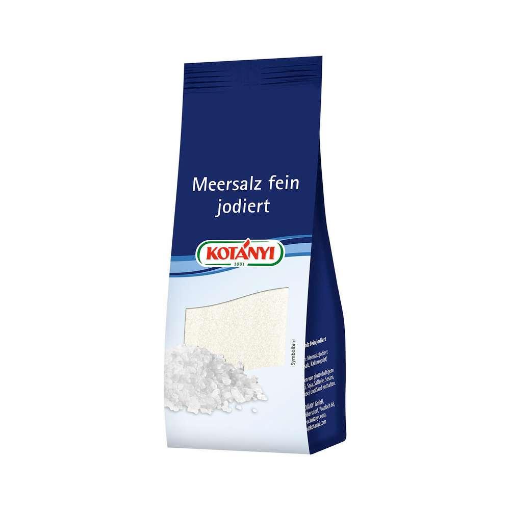 Fine sea salt, iodized