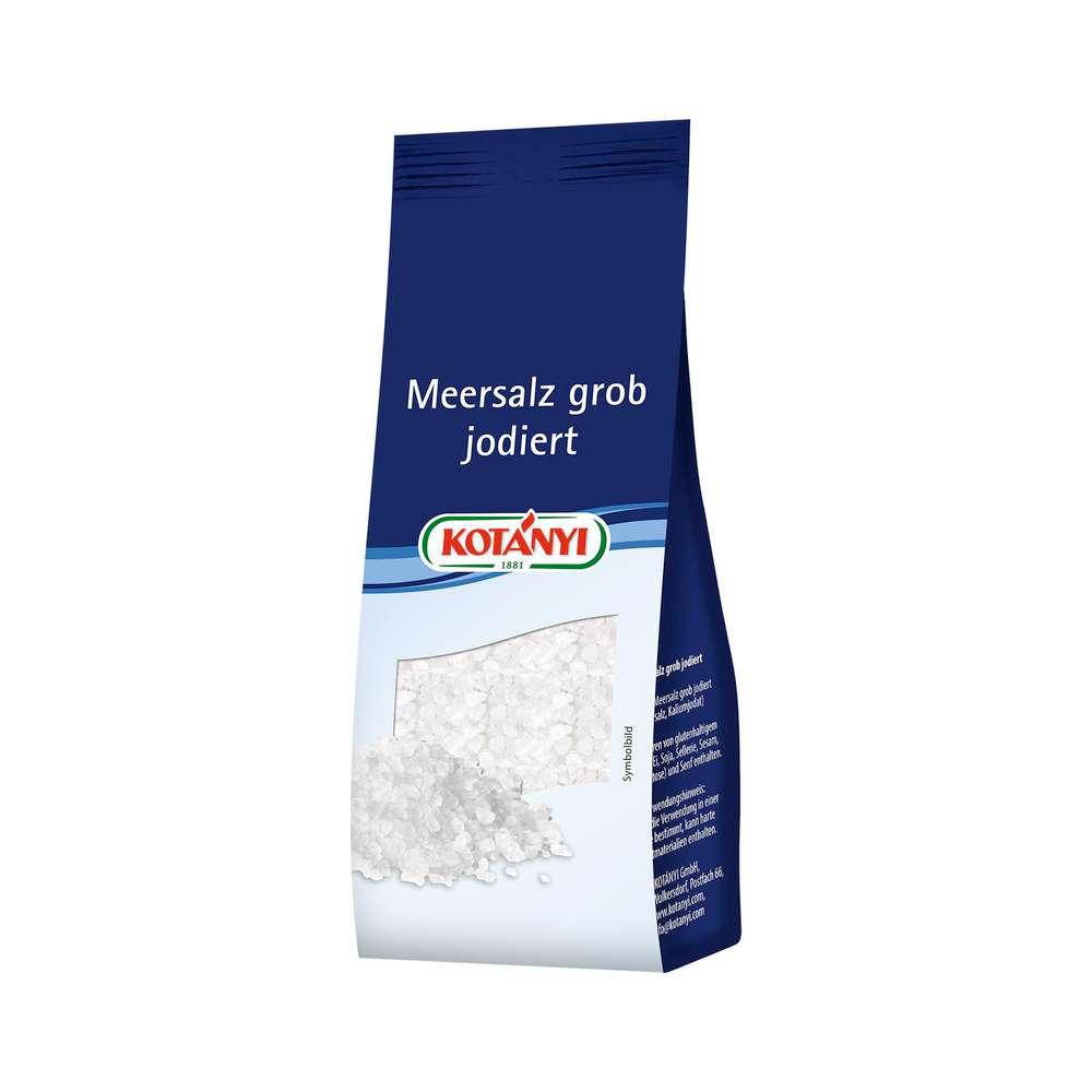 Coarse sea salt, iodized