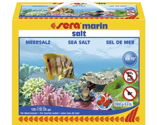 Sea salt sera marin salt 3.9 kg for 120 l