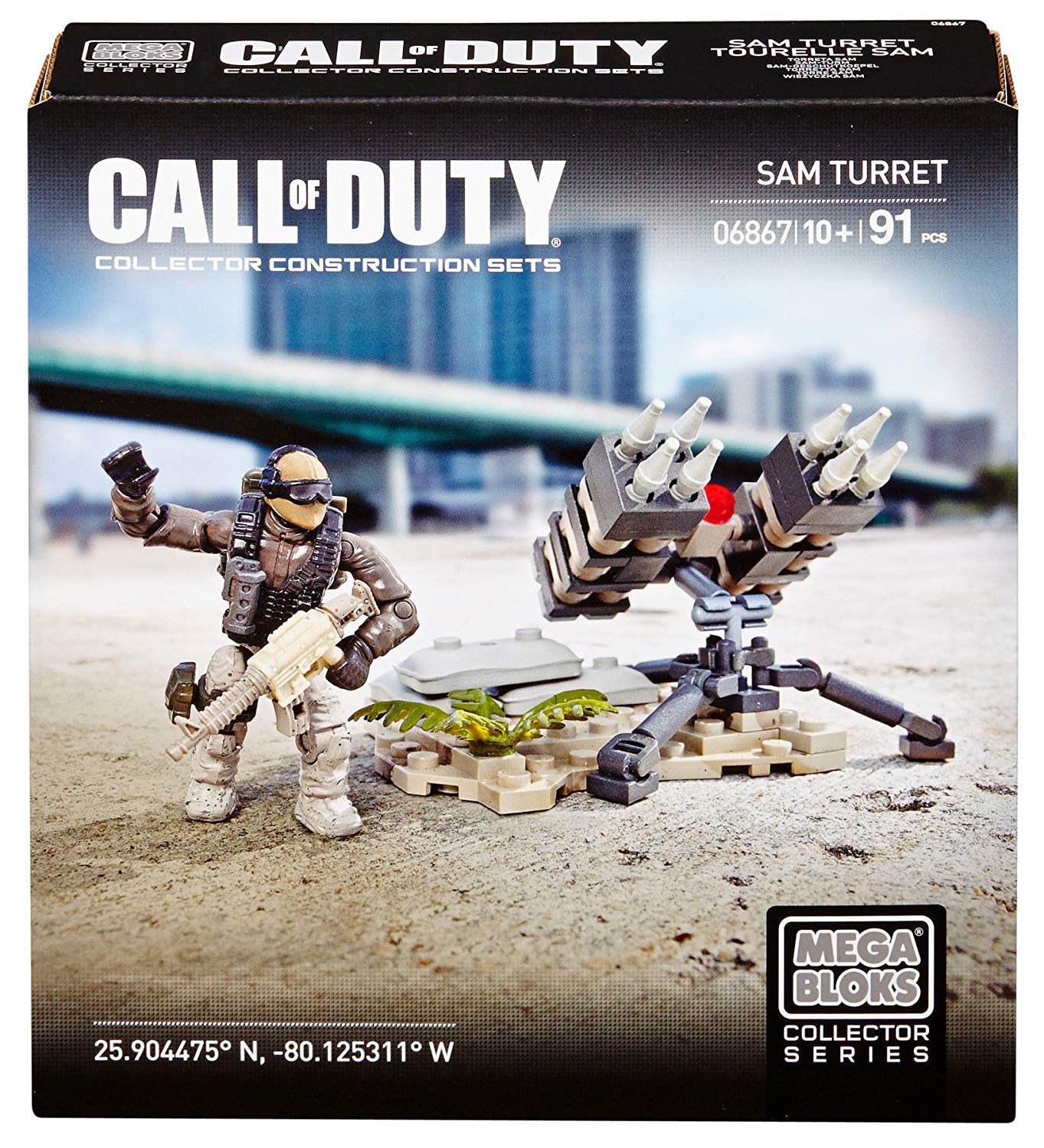 Mega Bloks Call Of Duty Sam Turret Collector Construction Set