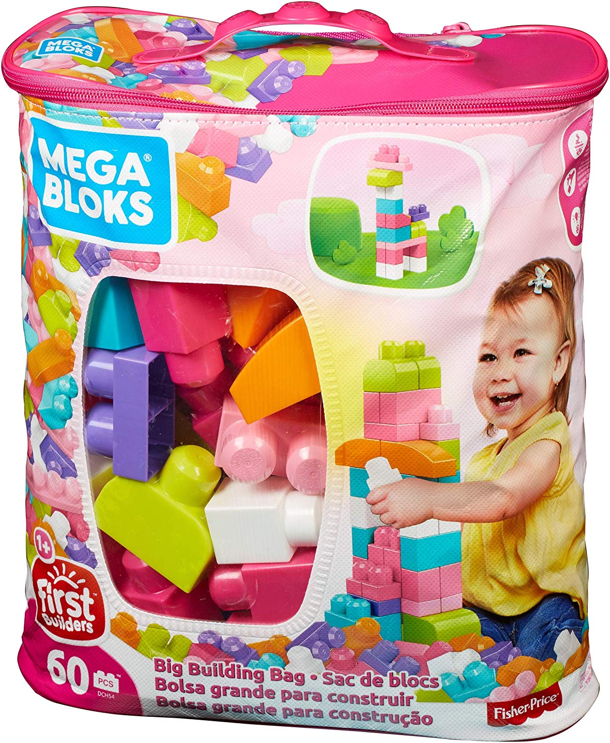 Mega Bloks Pink Buildable Bag (60 Pieces)