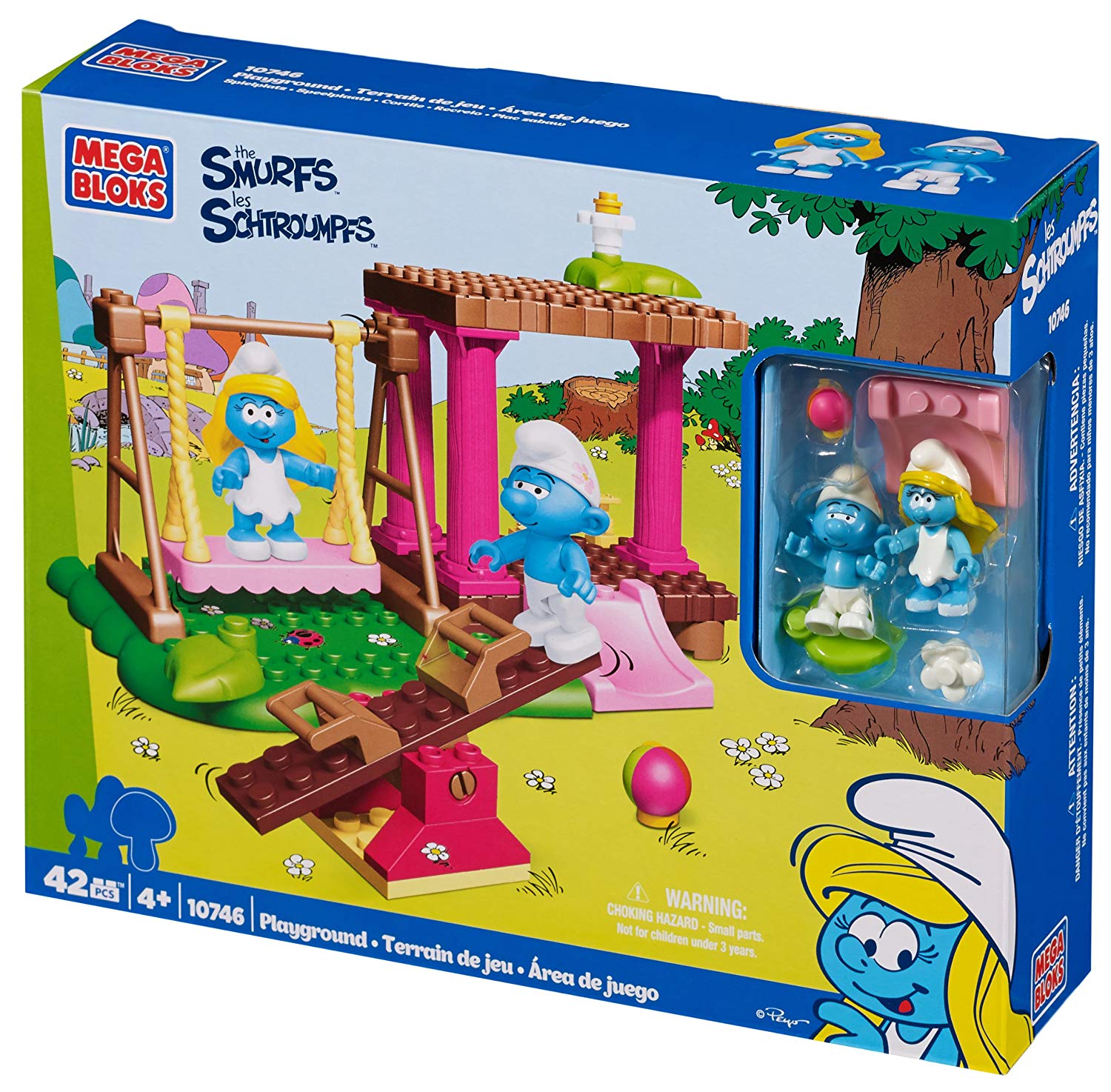 Mega Bloks Smurfs Playground Building Playset