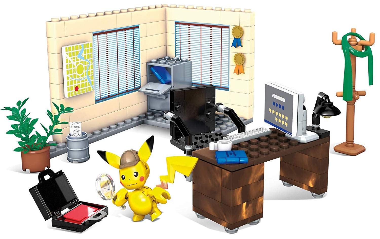 Mega Construx Ggk26 Detective Office Toy For Pokemon Film Master Detective 