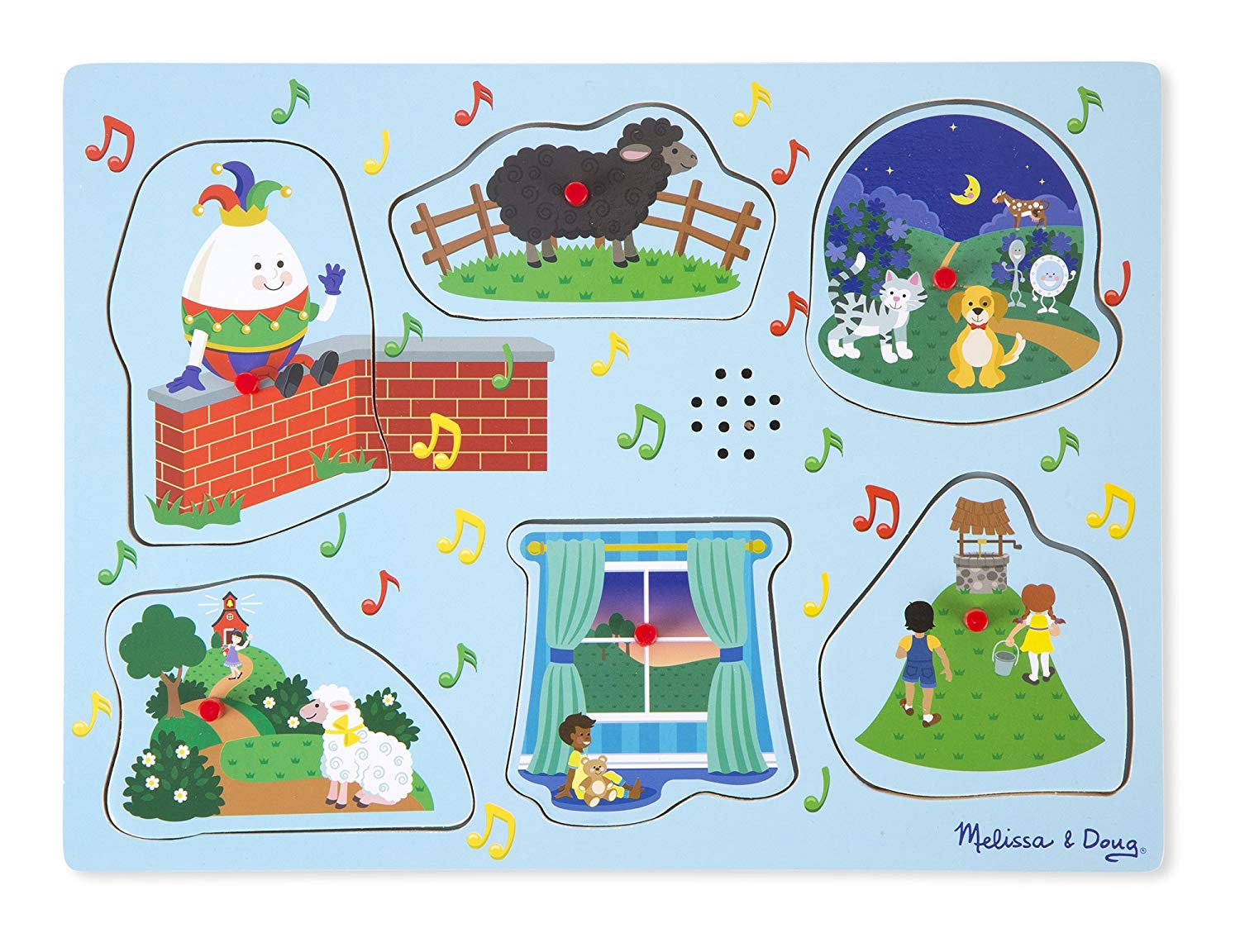 Melissa And Doug Nursery Rhymes 2 Track Puzzle (6 Pieces)
