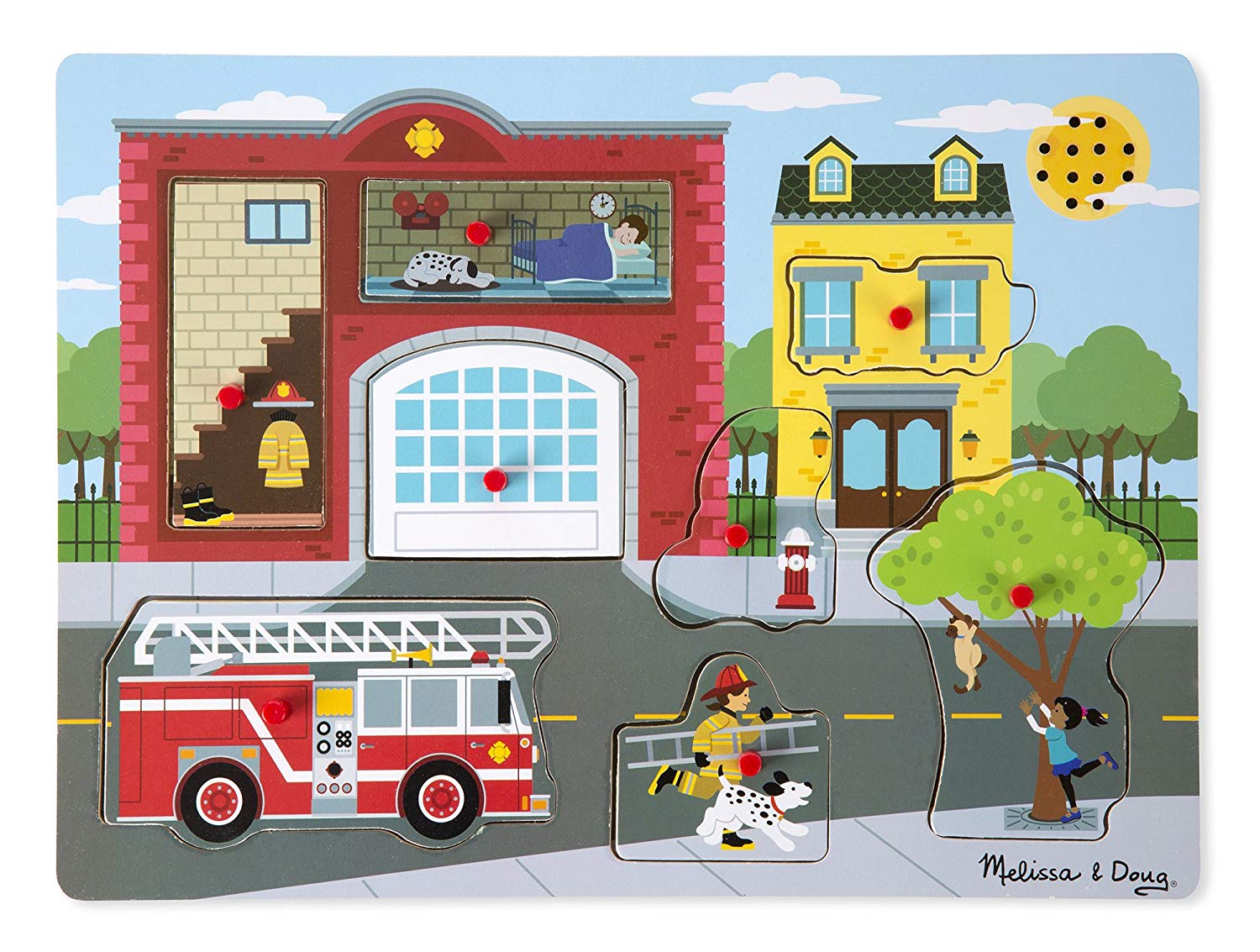 Melissa & Doug 10736 – Rund Ums Fire Engine House Sound Puzzle