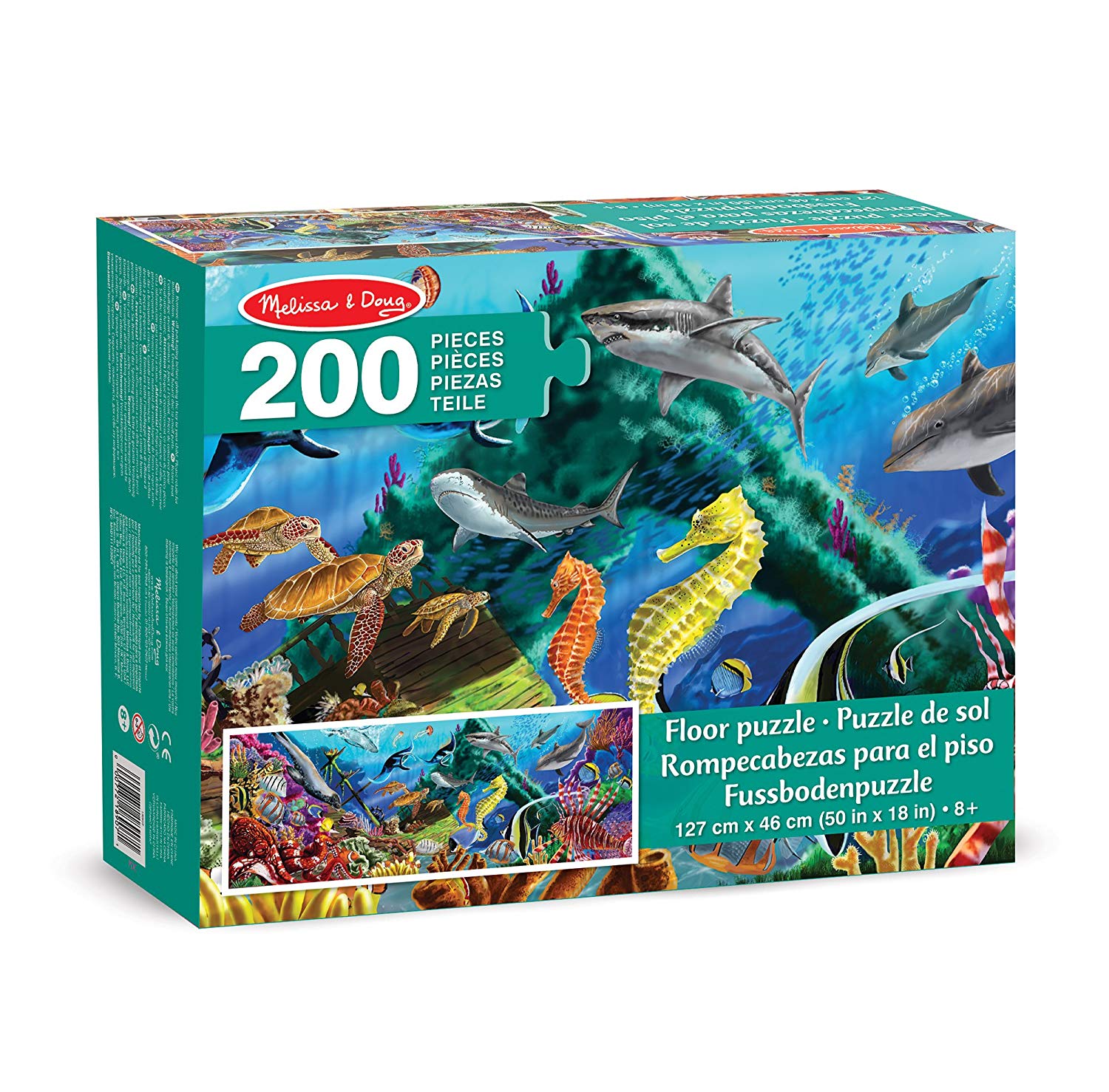 Melissa & Doug 18907 Unter Wasser Oase Jumbo Floor Puzzle 200 Pieces – Over