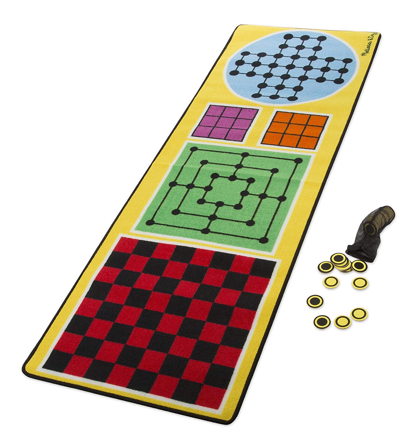 Melissa & Doug 19424 4 In 1 Play Mat 4 Board Games, 36 Playing Pieces 200 X