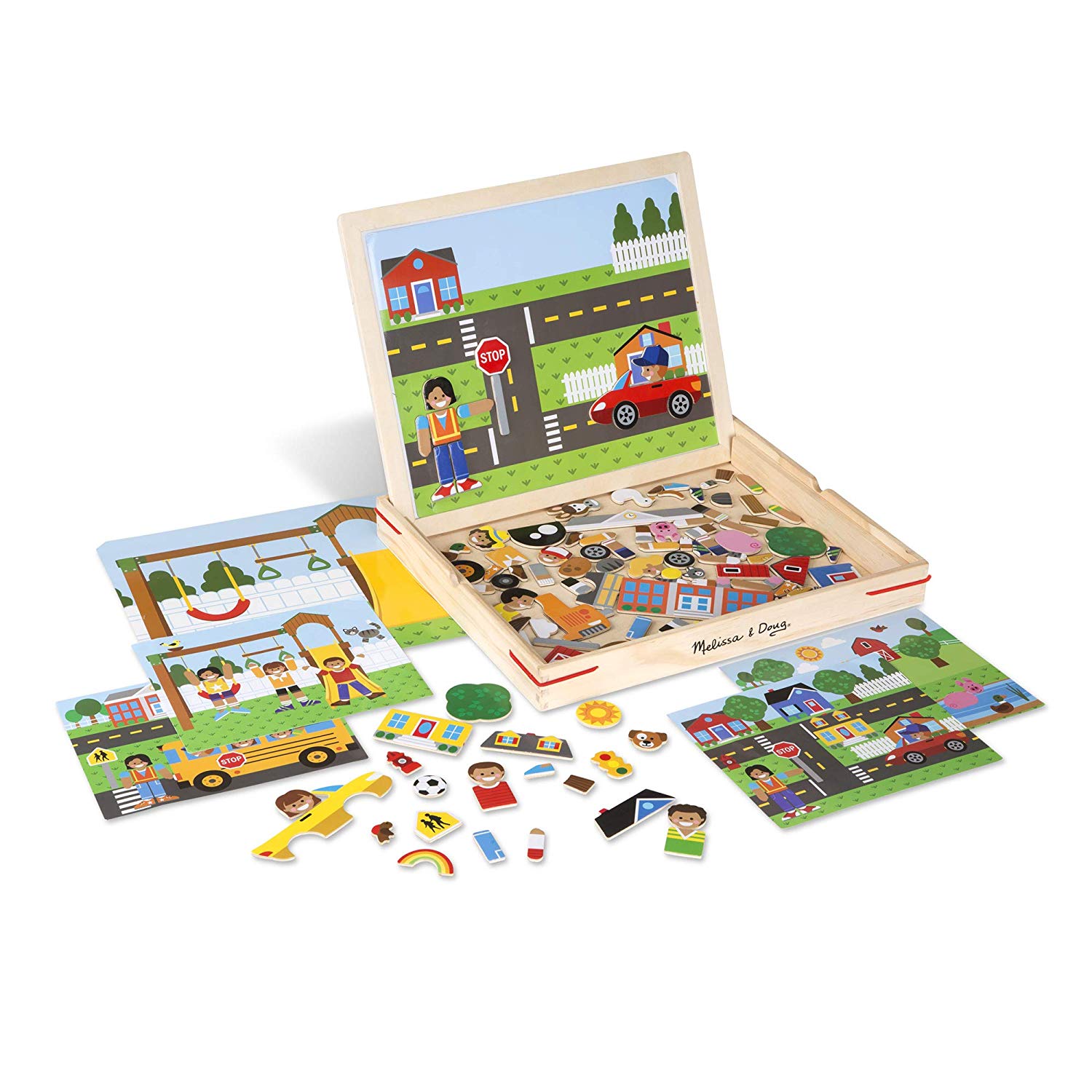 Melissa & Doug 19918 119 Scene Wooden Magnetic Matching Game Cards, Multi-C