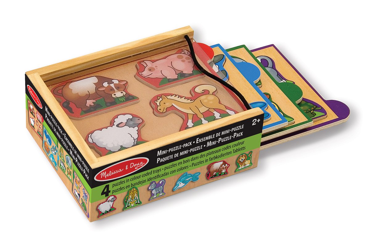 Melissa & Doug Animals Mini-Puzzle Pack